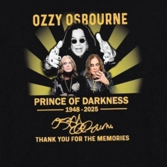 Ozzy Osbourne Tribute Shirt Prince Of Darkness Memorial Tee Thank You Shirt 91 - Picture 2 of 5